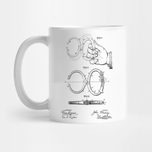 Police Nippers Vintage Patent Hand Drawing Mug